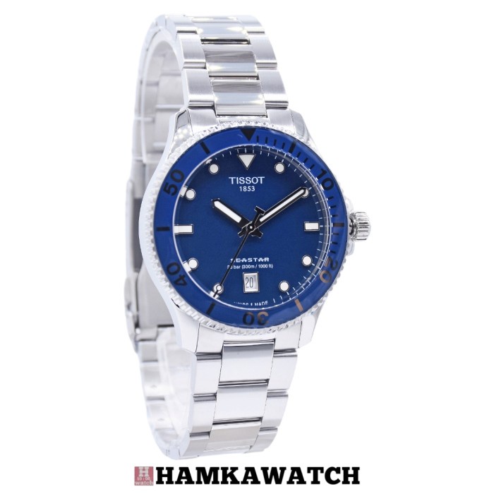 JAM TANGAN PRIA TISSOT SEASTAR ORIGINAL T1204101104100 GARANSI 2 TH Vs