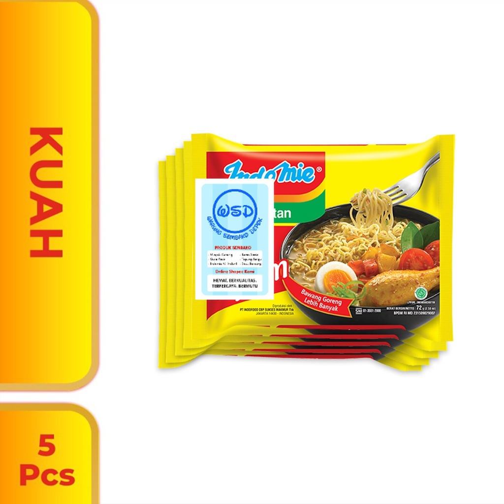 

5 Pcs - Indomie Kuah Kari Ayam