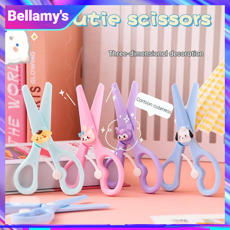

COD ❤️ Gunting Plastik Kartun Lucu Kepala Bulat Keselamatan DIY Buatan Tangan Alat Tulis-Bellamy's