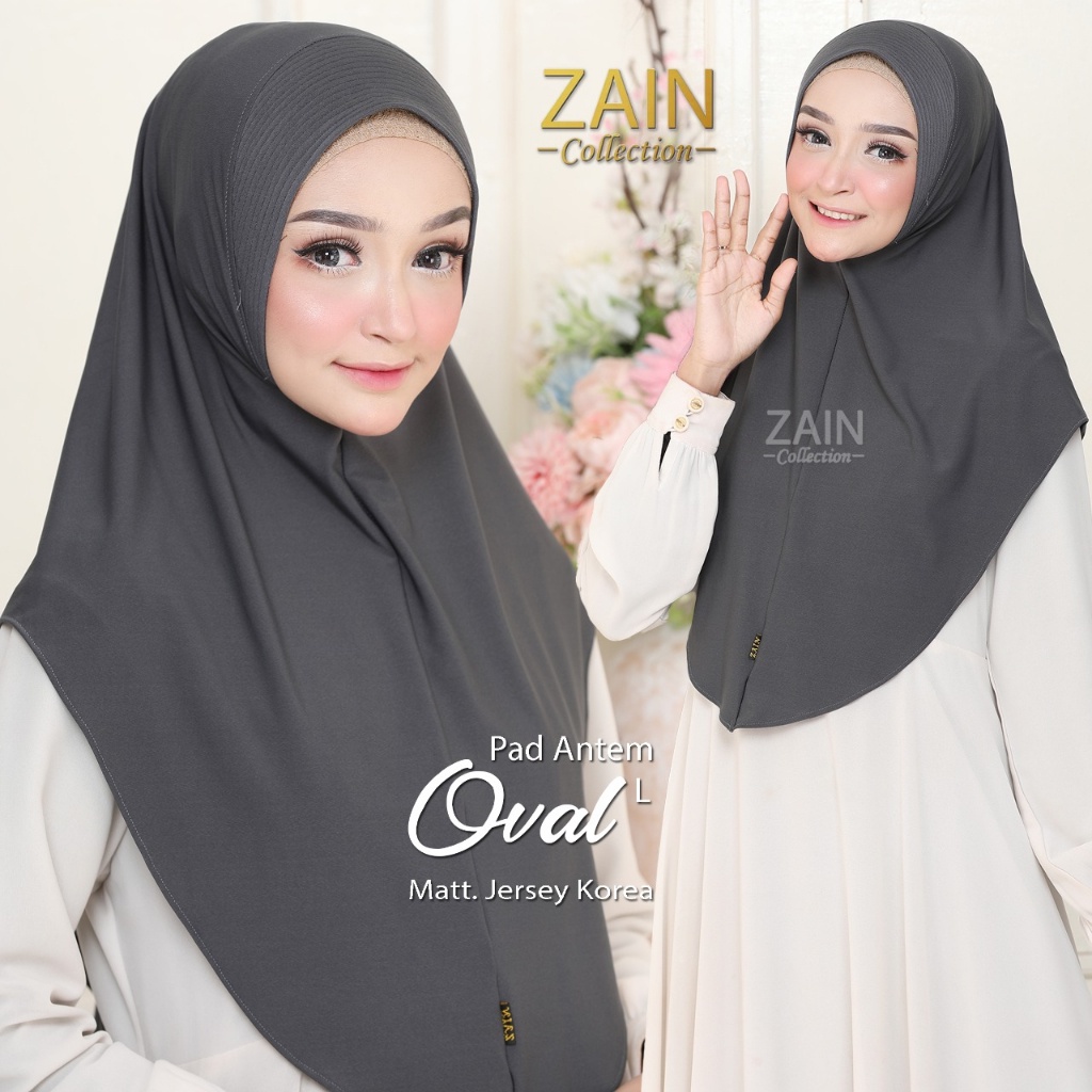Bergo Oval L Kerudung Jersey Super Hijab Bergo Ped soft Antem anti tembem
