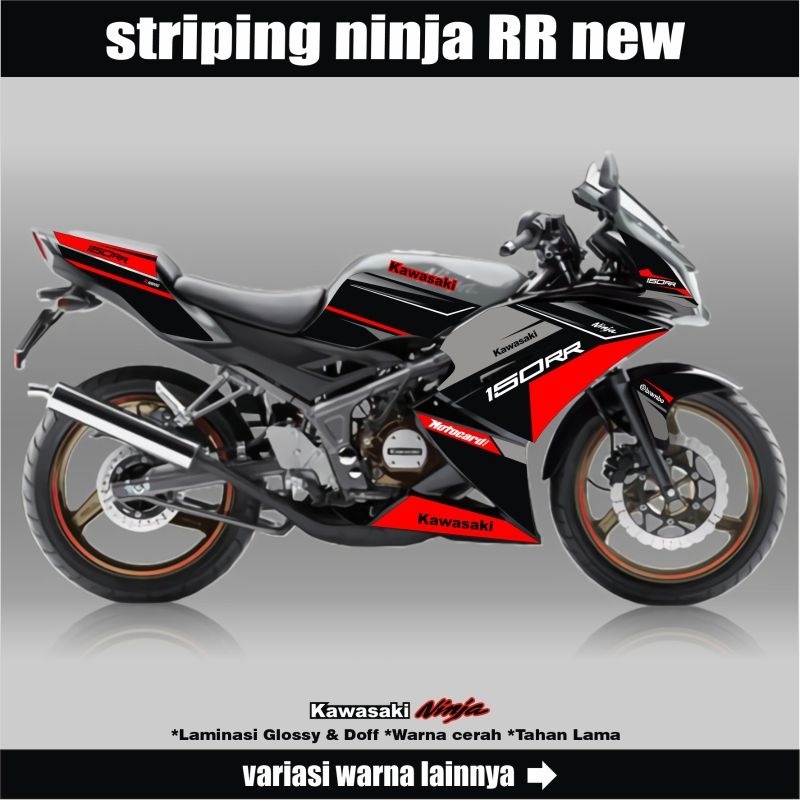 Striping Kawasaki Ninja RR 150 New / Stiker Decal Motor Ninja RR New Variasi Motocard