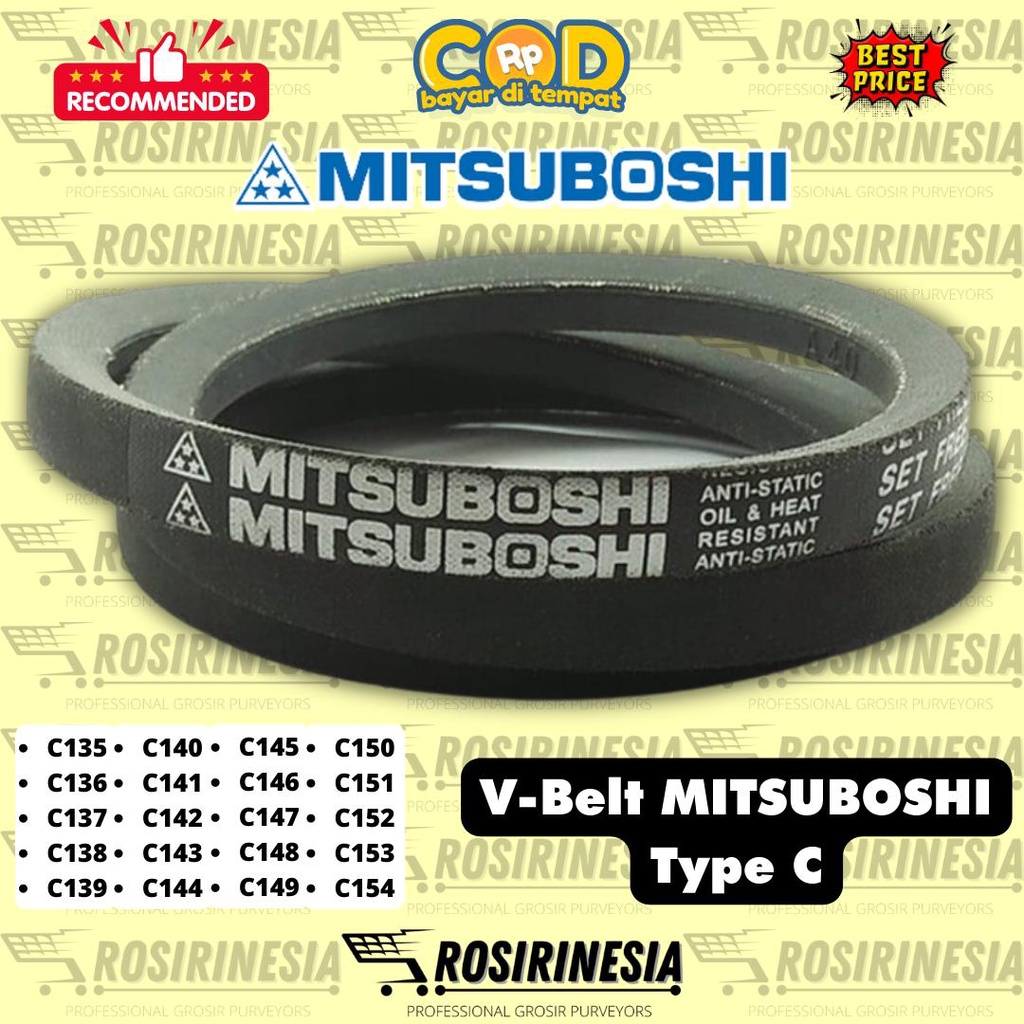 VANBELT - V BELT - V-BELT MITSUBOSHI C135, C136, C137, C138, C139, C140, C141, C142, C143, C144, C14