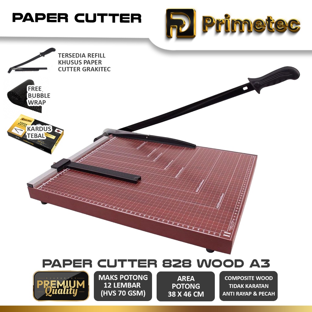 

Paper Cutter A3 ( Alat Potong Kertas ) Pemotong Kertas Alat Potong /Mesin Pemotong Kertas HVS, Sticker, Dos, PVC ID Card, Yellow Board, Art Paper, Vinyl, Bontax, Camel, Kertas