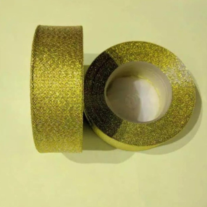 

MURAH Pita Glitter Gold 1 inchi / lebar 2,5 cm