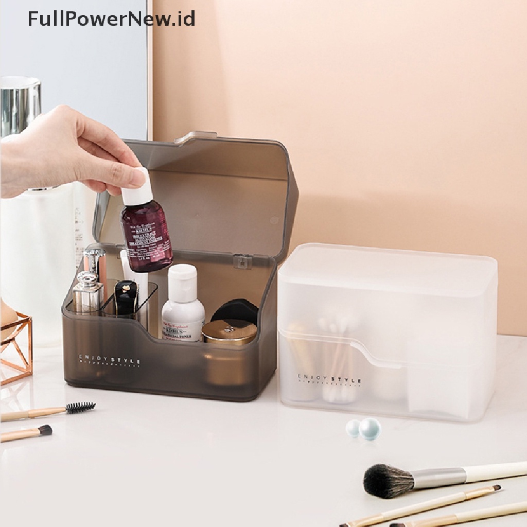 Power Makeup Organizer Kotak Penyimpanan Kosmetik Dengan 2laci Case Brush Lip Holder ID