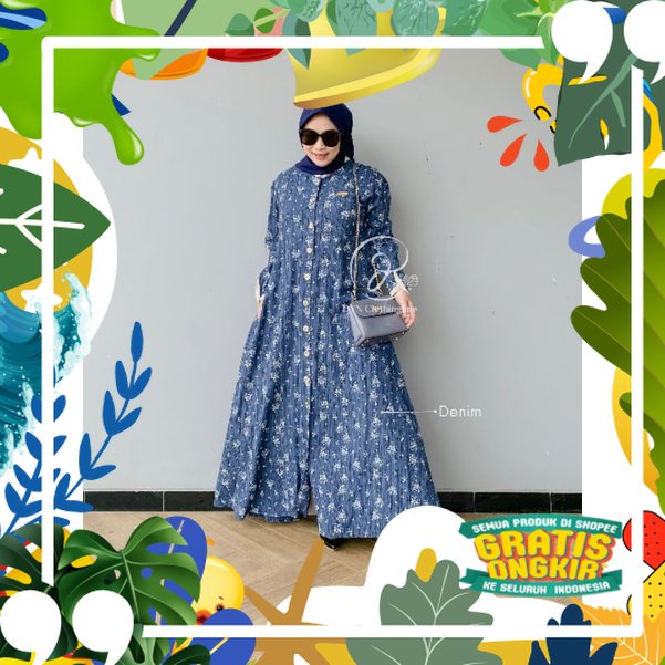 DYN Dinda dress /gamis busui friendly/ solat sholat ied idul adha