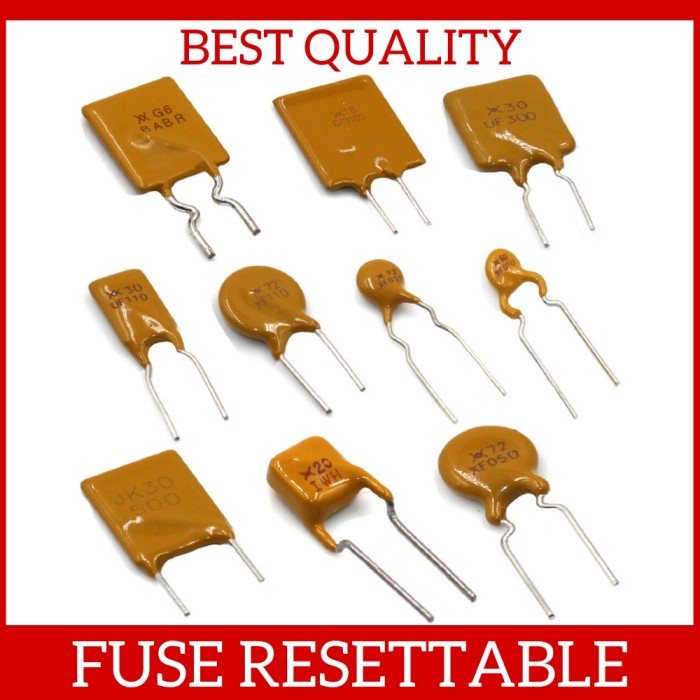 Polyfuse DIP Resettable Fuse Sekring PPTC 1 1.1 2 3 5 Amper Skring