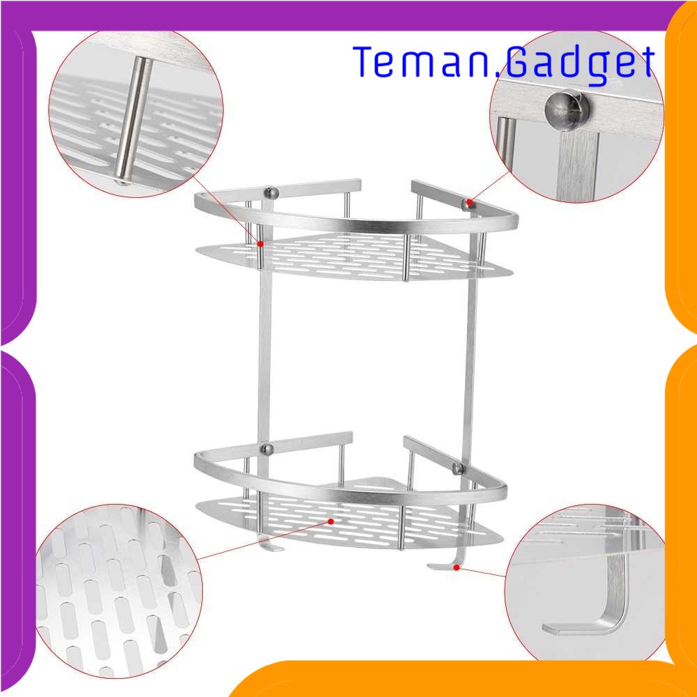 TG - ART LemonBest Rak Aluminum Triangular Organizer Bathroom 2 Layers - G48