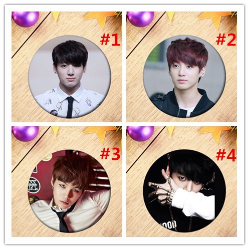 1pc Fashion KPOP BTS Bangtan Boys JUNGKOOK Badge Bros Dada Souvenir Hadiah LY