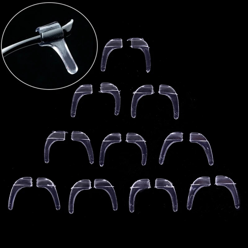 [Hot Sale] Grip Kacamata Elastis Anti-slip Transparan Holders Ear Hook Grip Temple Tip 1pasang Aksesoris Kacamata Stoppers Holder Silikon Untuk Kacamata Penahan Kacamata