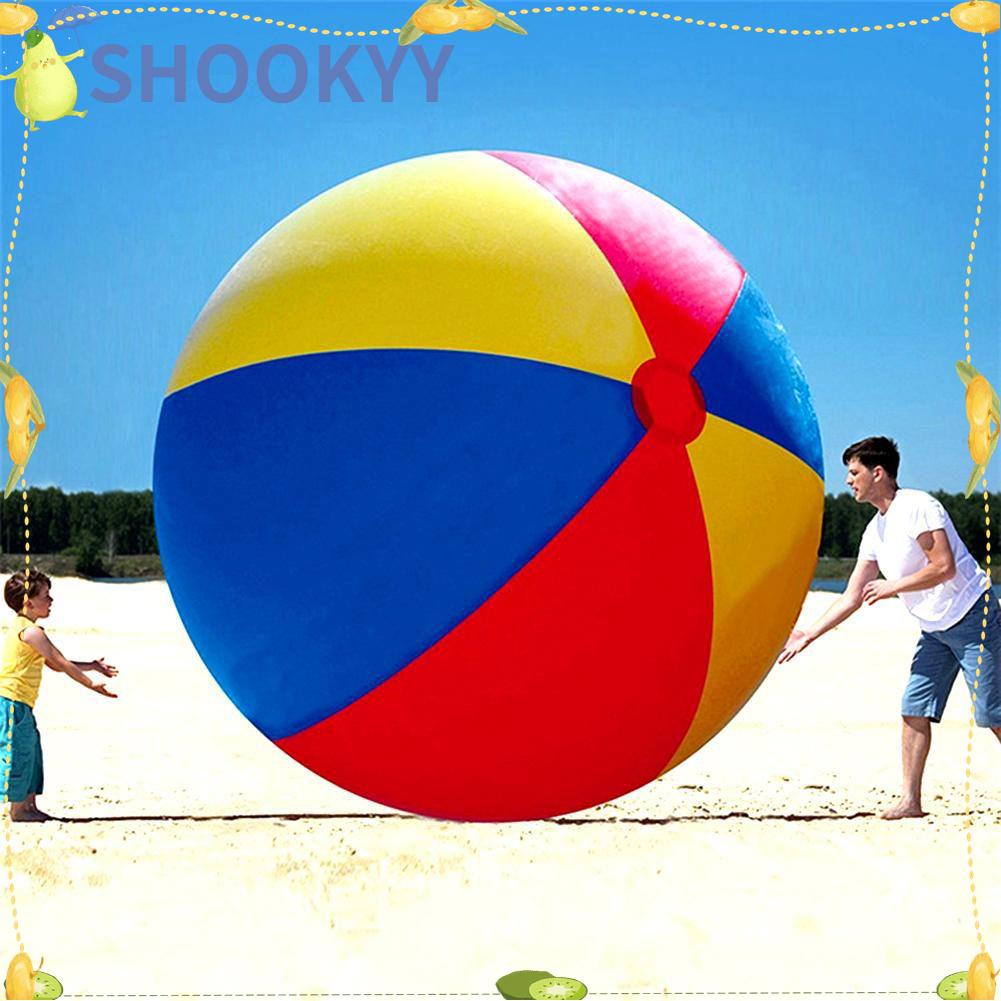 Chookyy 100cm Bola Pantai Tiup Raksasa Untuk Anak-Anak Dewasa Musim Panas Nikmat Balon Permainan Air