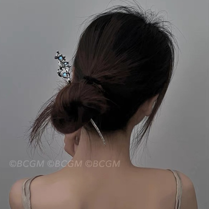 Logam Lava Gaya Cina Baru Jepit Rambut Perempuan Musim Panas Modern Sederhana Jepit Rambut Hairpin Cheongsam Aksesoris High-End Perasaan Aksesoris Rambut