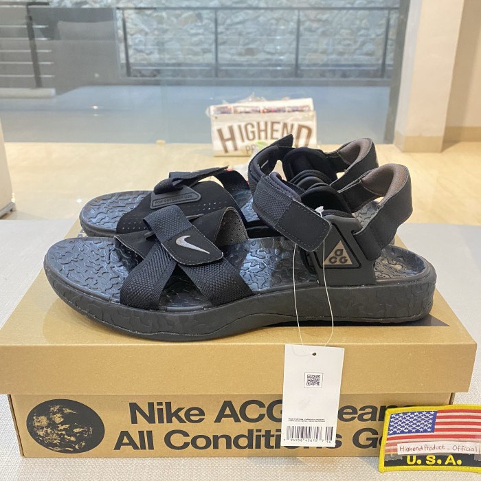 Terlaris Sendalku Sandal Gunung Nike Acg Black Iron Grey Mountain Original Dc9093-001