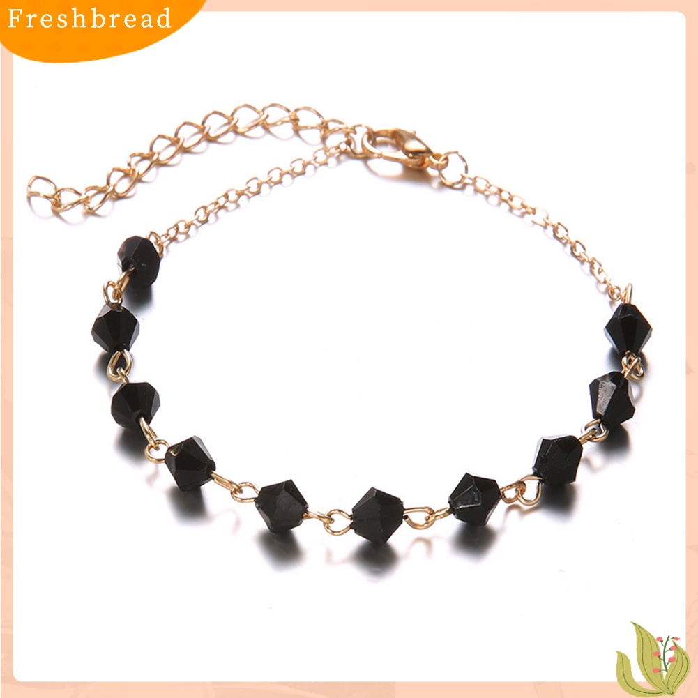 &lt; Freshbread &gt; 4Pcs/Set Wanita Multilayer Berongga Kompas Berlian Imitasi Manik-Manik Gelang Rantai Tenis