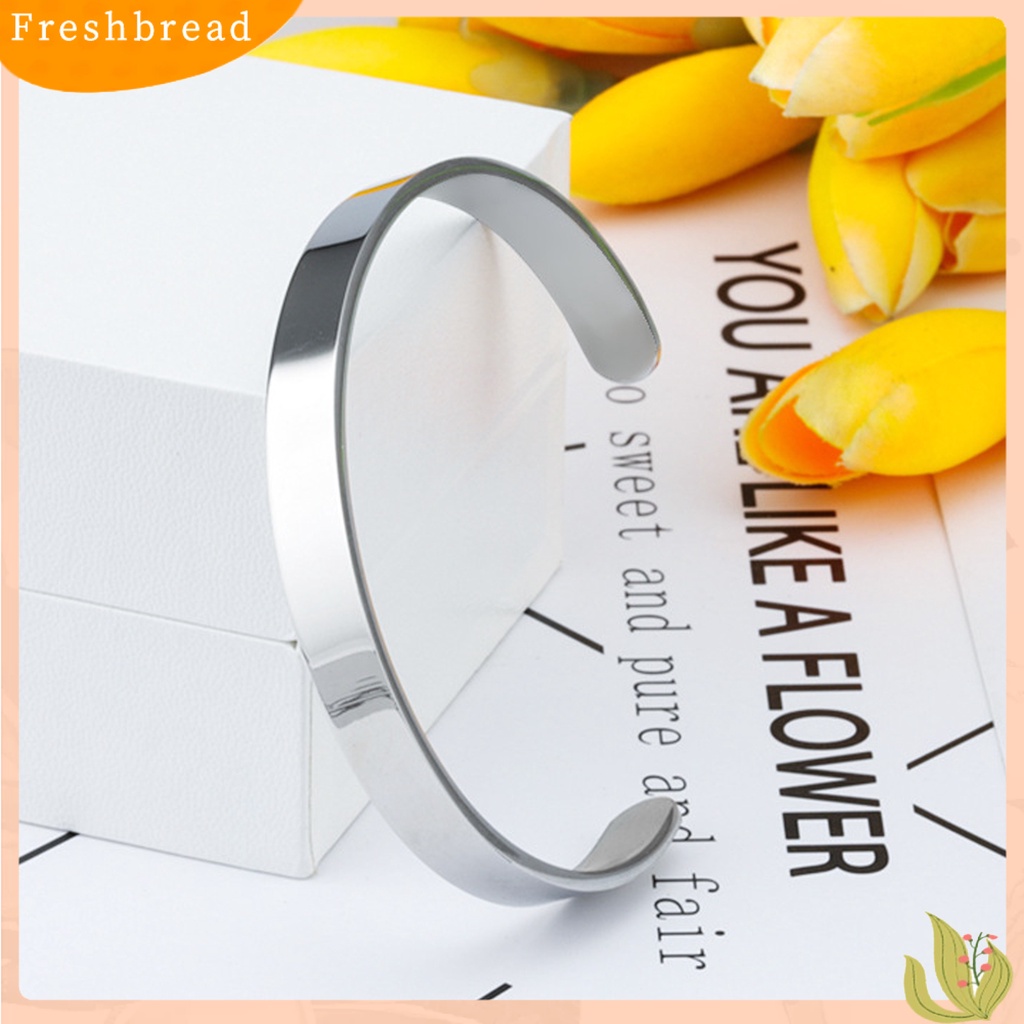 &lt; Freshbread &gt; Gelang Pria Halus Adjustable Anti Karat Warna Solid Wanita Bangle Dewasa Dekorasi