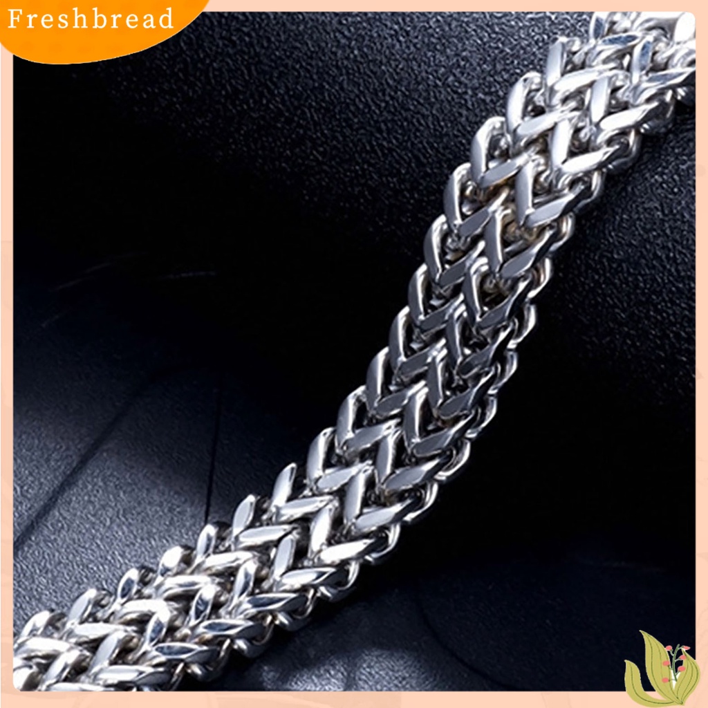 &lt; Freshbread &gt; Gelang Dipoles Ramah Kulit Titanium Steel Pria Braided Chain Bracelet Untuk Ulang Tahun