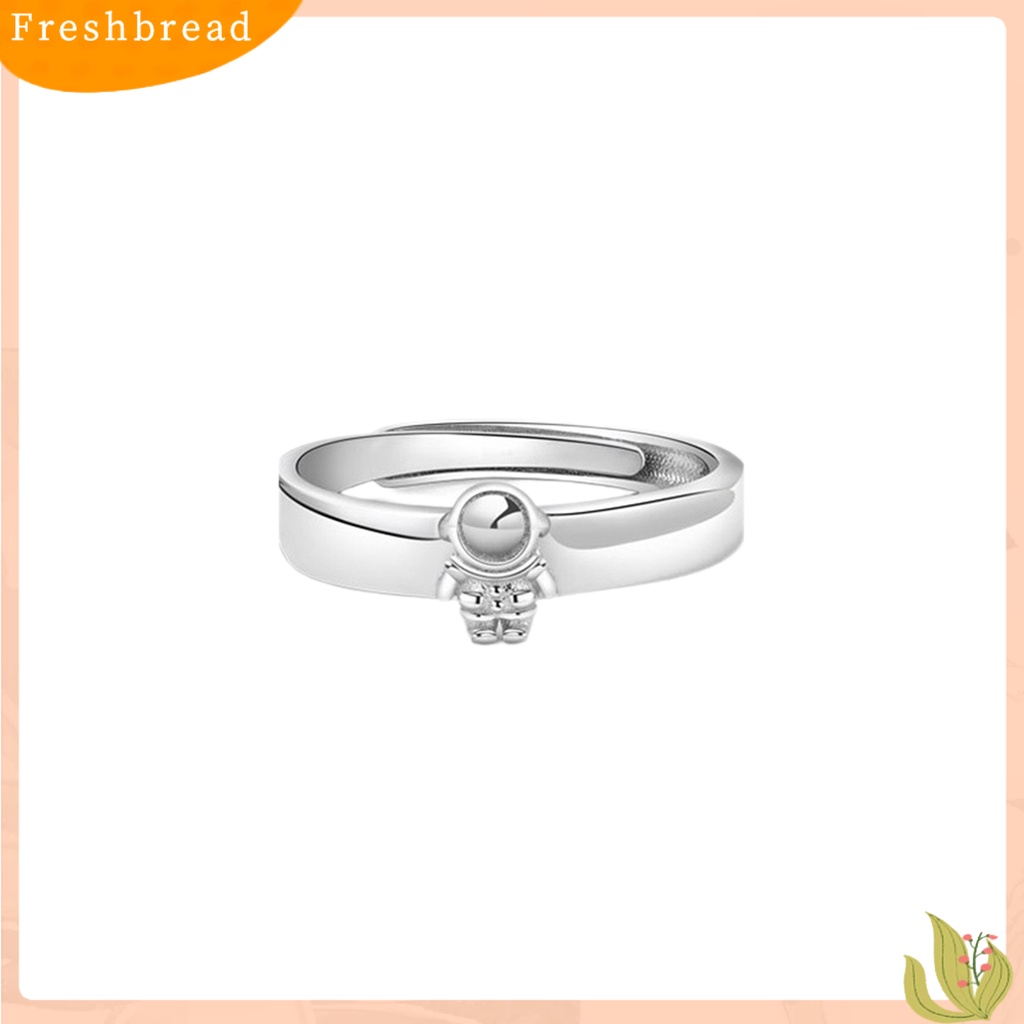 &lt; Freshbread &gt; Pasangan Cincin Pembukaan Kepribadian Dapat Disesuaikan Hadiah Hari Valentine Astronot Bintang Planet Wanita Pria Cincin Fashion Perhiasan