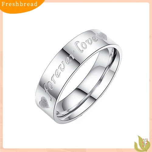 &lt; Freshbread &gt; Perhiasan Fashion Unisex Selamanya Cinta Cetak Buku Jari Pasangan Cincin Pecinta Hadiah