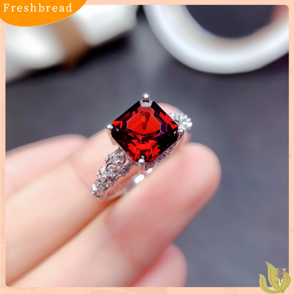 &lt; Freshbread &gt; Wanita Cincin Geometris Imitasi Moissanite Perhiasan Fashion Penampilan Pembukaan Cincin Untuk Pernikahan