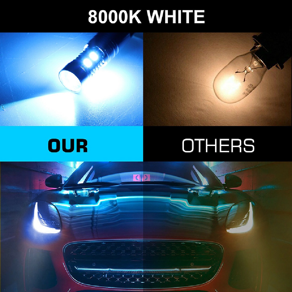 Ggg 2Pcs H1 LED Auto Headlight Bulbs 8000K 100W Ice Blue Lampu Kabut Mobil Super Terang ID