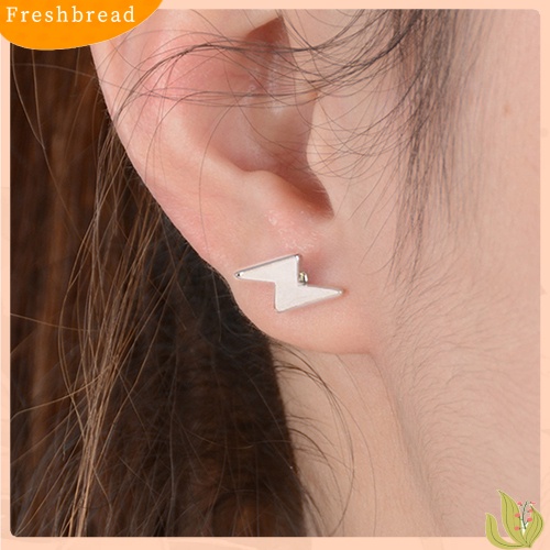 &lt; Freshbread &gt; Anting Petir Mini Punk Pria Wanita Fashion Alloy Ear Studs Hadiah Pesta