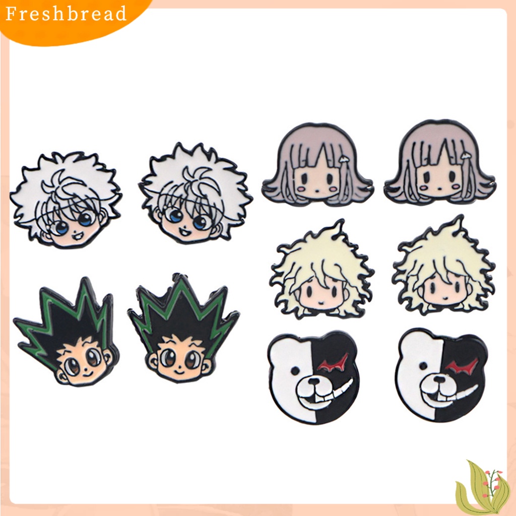 &lt; Freshbread &gt; 1pasang Piercing Earing Motif Kartun All-match Tahan Lama Gadis Anime Hunter X Hunter Stud Earing Untuk Pesta Ulang Tahun