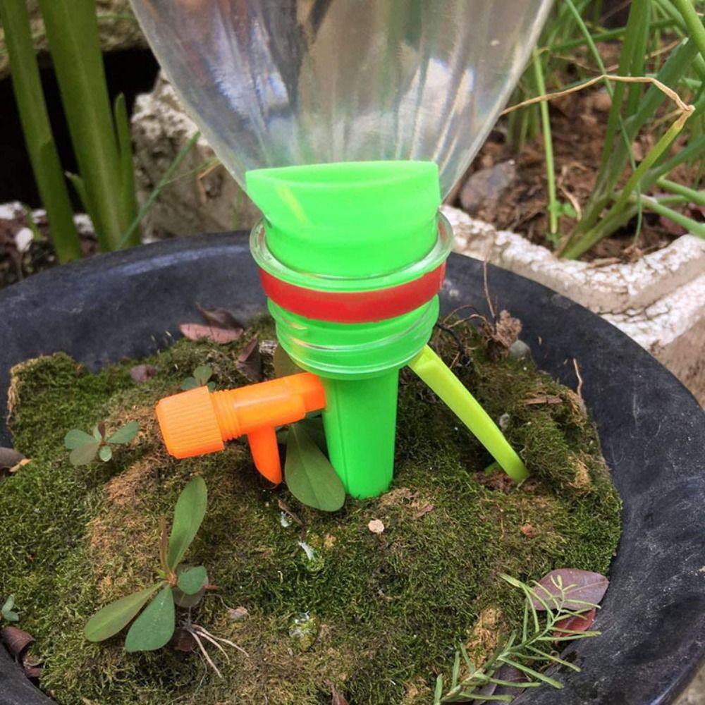 [Elegan] Sistem Irigasi Tetes Kreatif Adjustable Waterer Botol Rumah Tangga Pot Penyiram Tanaman Pasak Drip Device