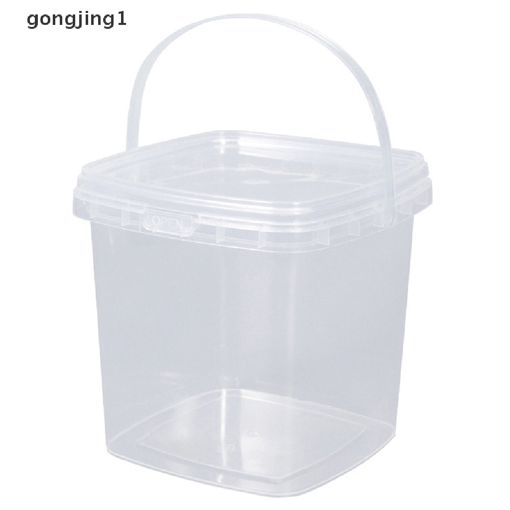 Ggg 280ML/500ML/1L/2L Ember Plastik Dengan Tutup Dan Pegangan Food Storge Container ID