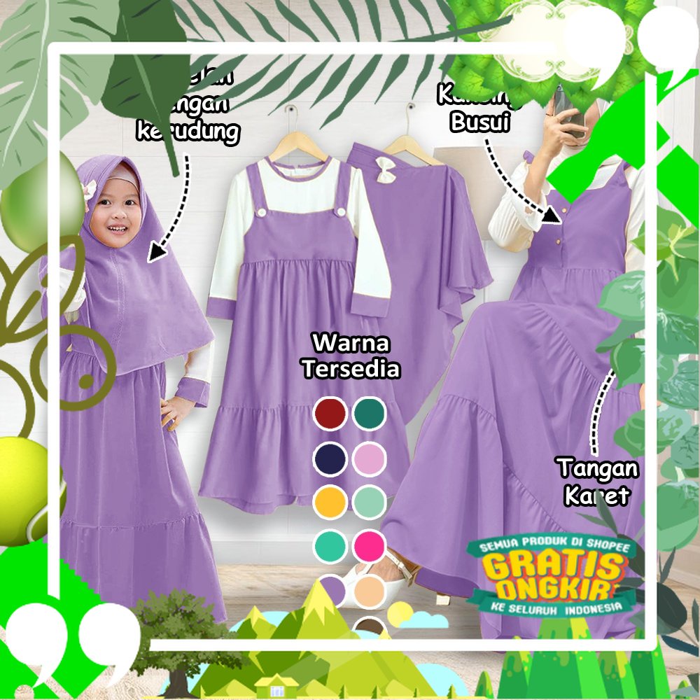 Baju Couple Pasangan - Baju Pasangan - Dress Wanita - Jolly dan Talita/ edisi lebaran2023