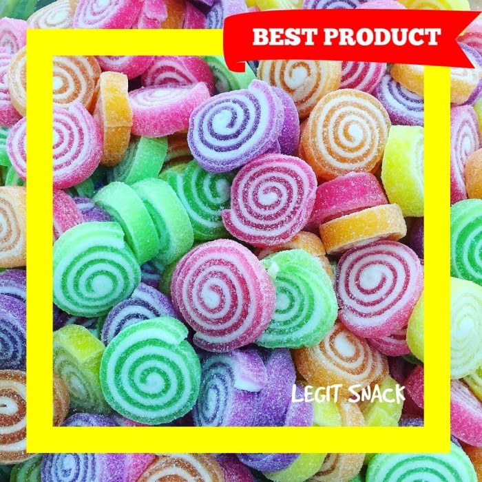 

[Ready]Bisa Cod- PERMEN JELLY THAILAND / PERMEN JELI BUAH / JELY ROLL LINGKARAN 500 GR