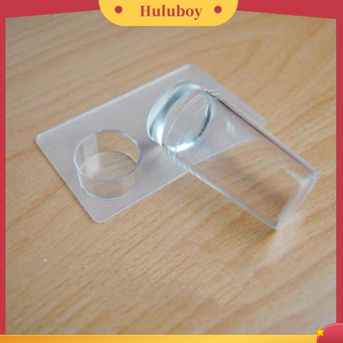 {in Stock} 2in1 Clear Jelly Nail Art Stamping Kit Soft Stamper+Scraper Alat Manicure