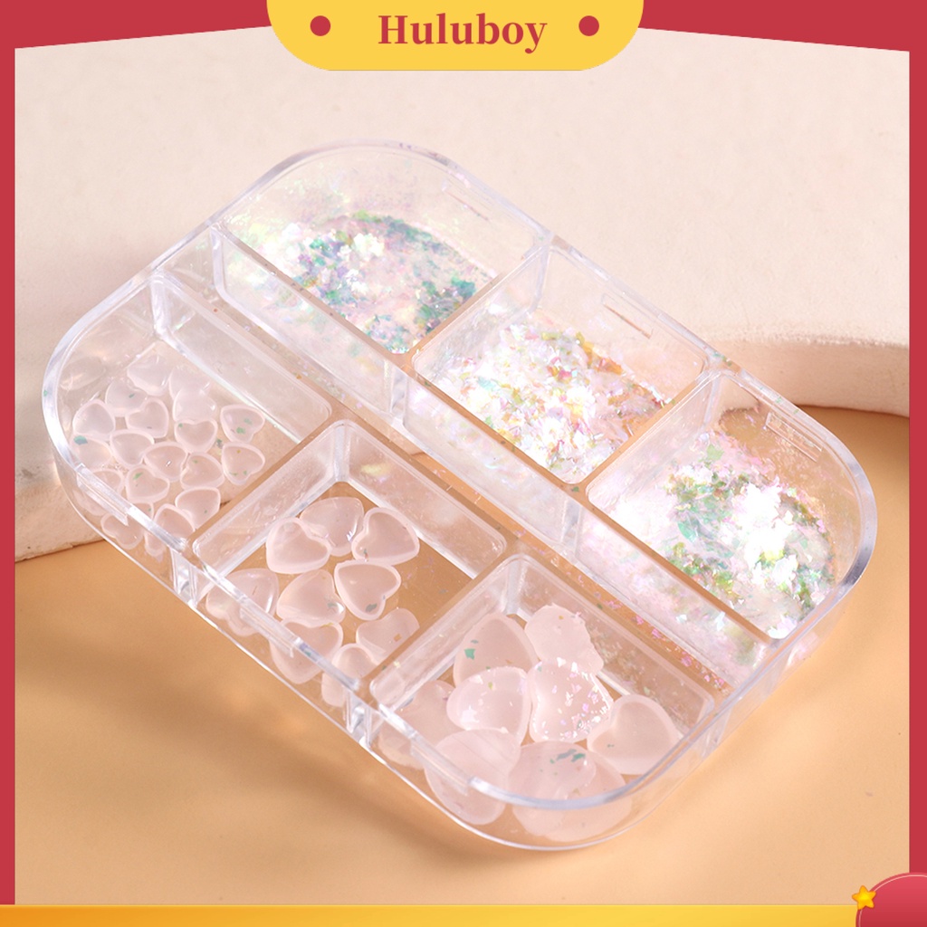 {In Stock} Camelia Pesona Kuku Bercahaya Cinta Hati Bunga Ukuran Campur 3D Dekorasi Kuku Manicure Aksesoris DIY Perlengkapan