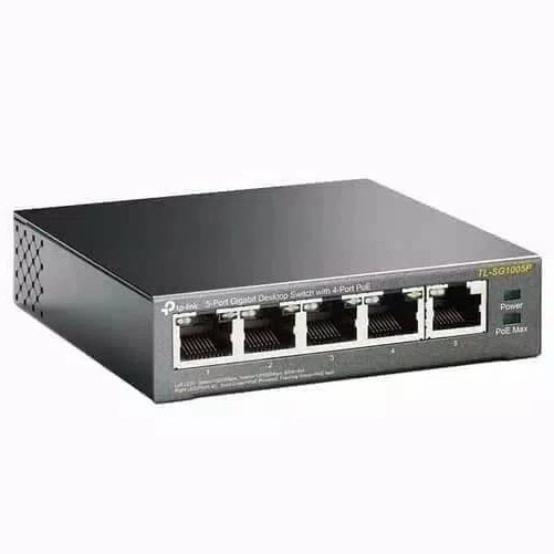 TP-LINK TL-SG1005P 5-Port Gigabit Desktop PoE Switch with 4-Port