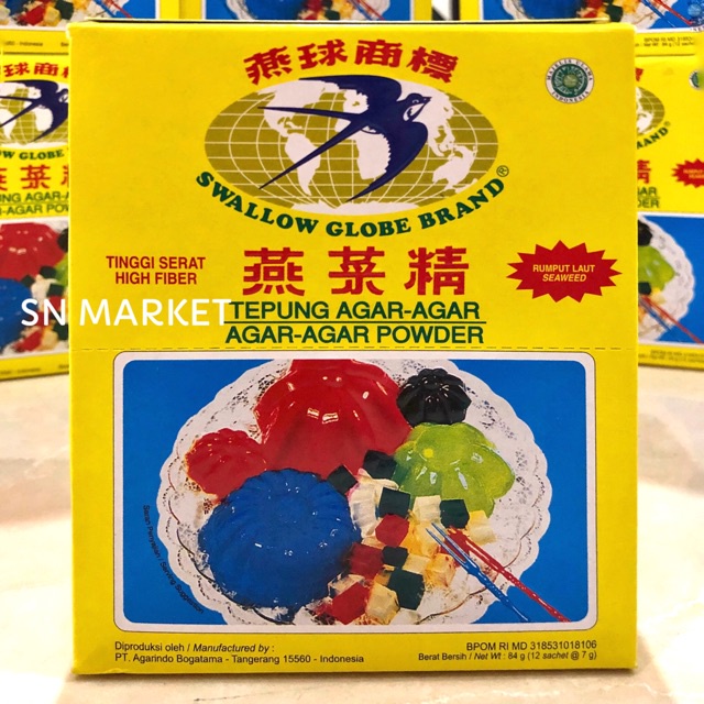 

[Ready-Stock]/ Agar Swallow Plain Bening PER PACK (12PCS)