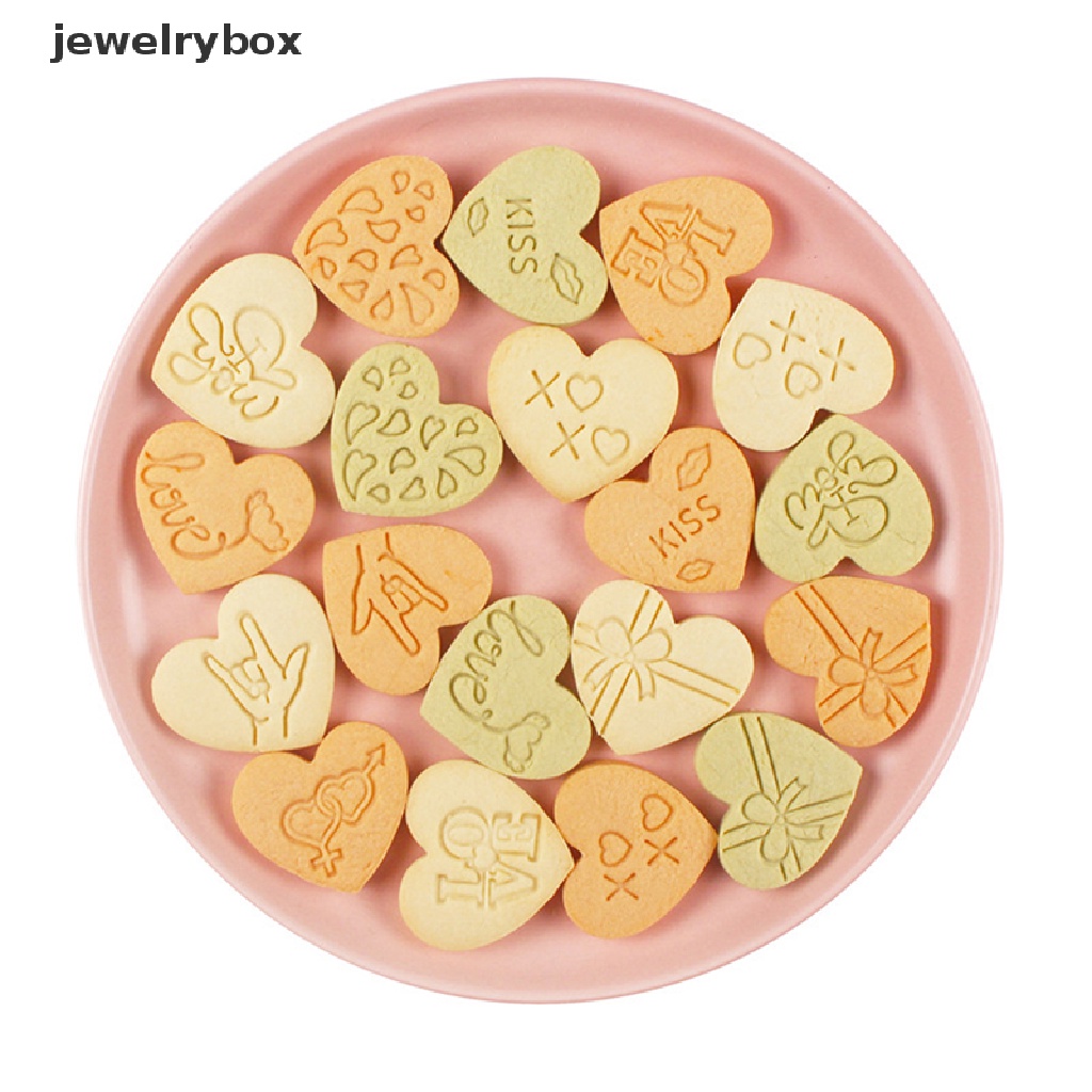 [jewelrybox] 10pcs/set Cetakan Biskuit Valene's Day Love Heart Shape Cookie Molds Baking Boutique