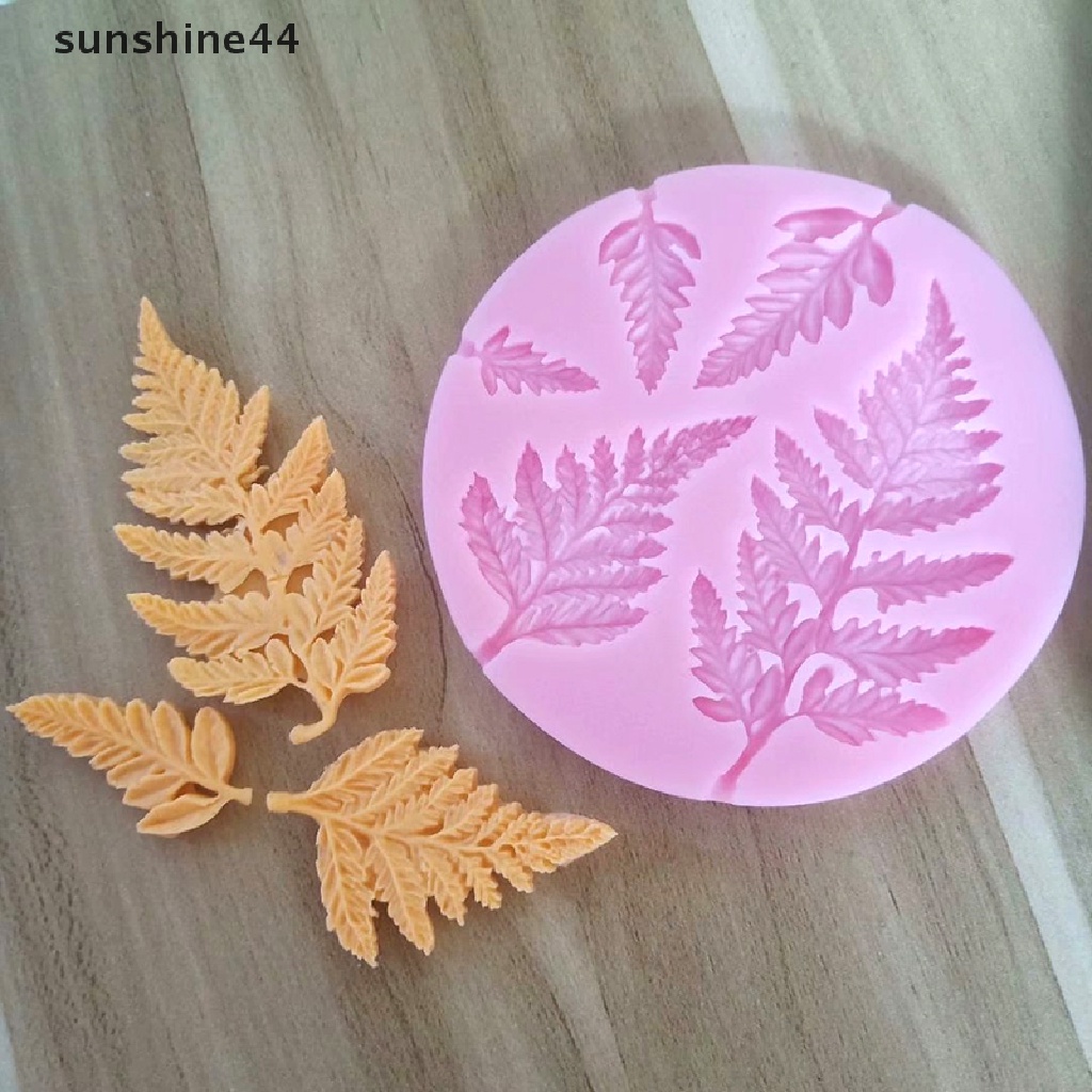 Sunshine Leaf Maple Leaf Cetakan Silikon Fudge Mold DIY Cake Decorag Alat Cetakan Resin ID