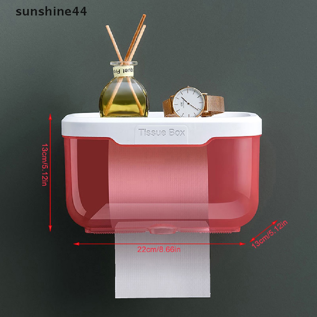 Sunshine Rak Tempat Kertas Toilet Tempel Dinding Anti Air Toilet Roll Paper Tube Rack ID