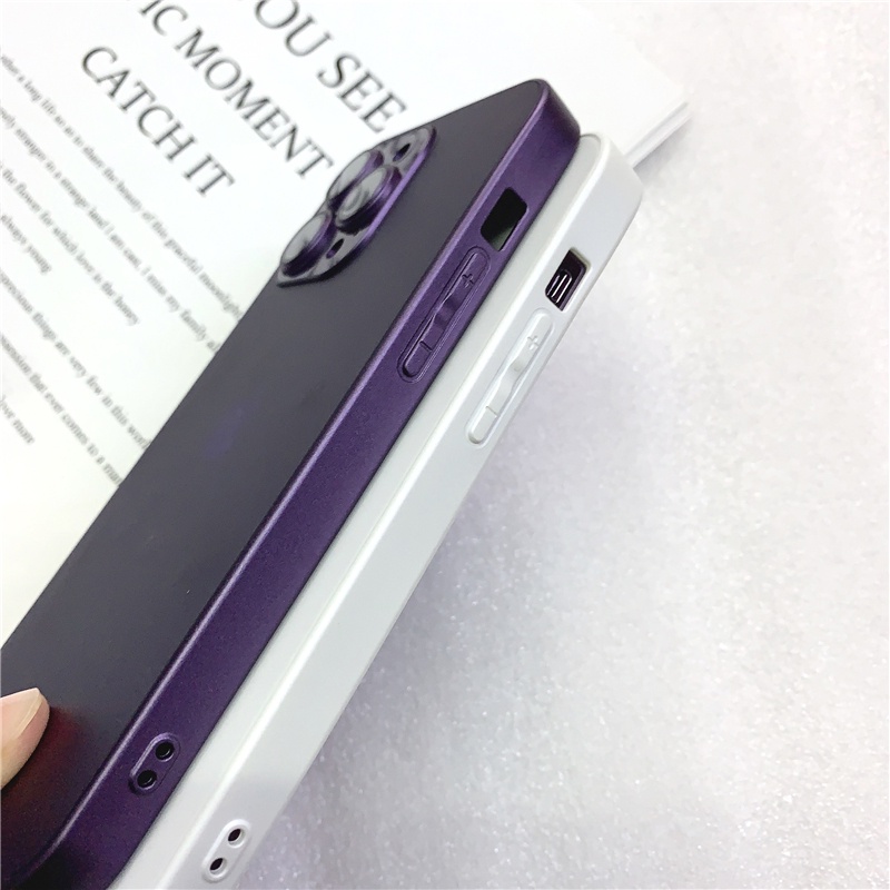 IPHONE Frame Pelindung Lensa CD Bahan Metal Keras Frosted Untuk Casing Iphone14 13 12 11 Pro Max