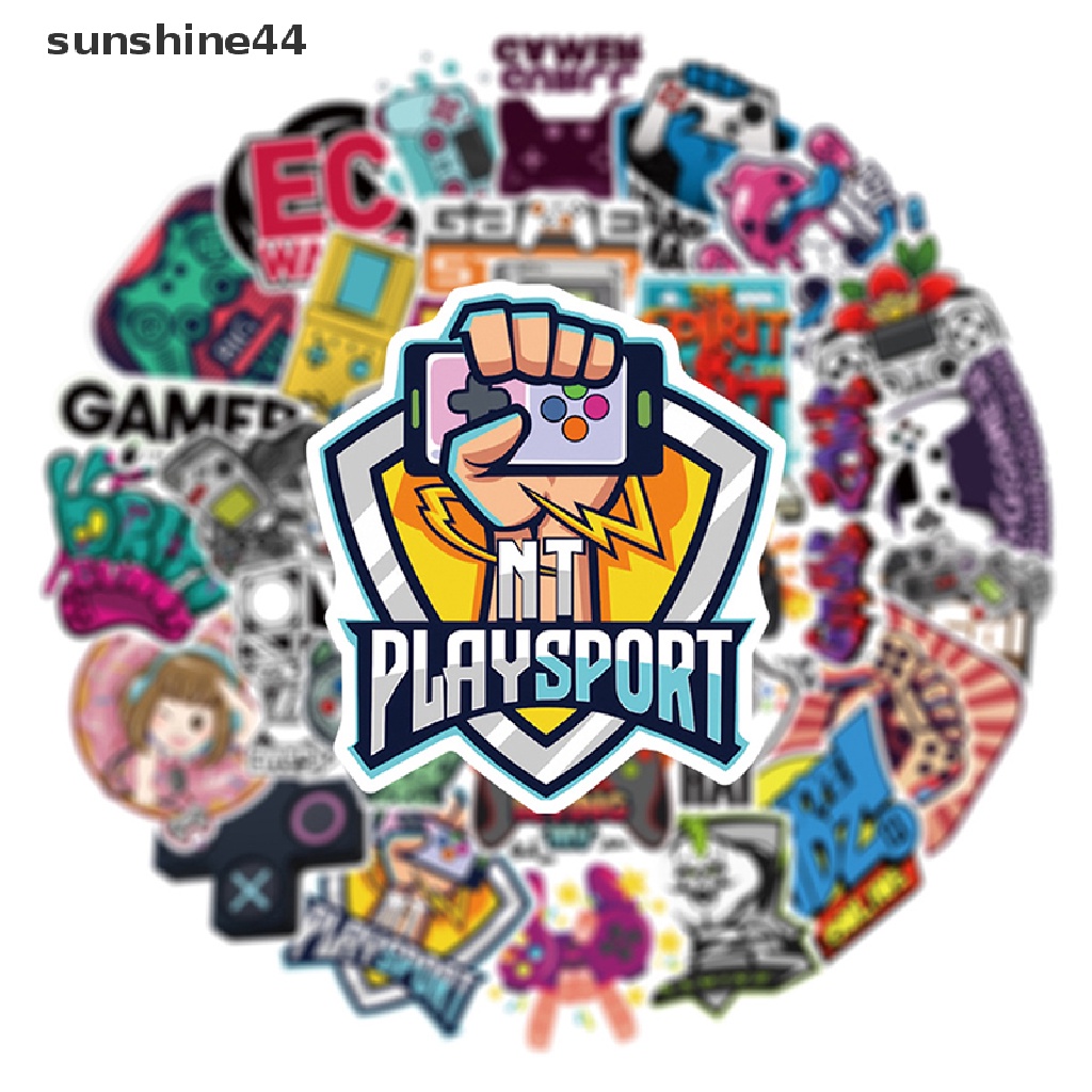 Sunshine 50pcs Keren Vintage Video Game Stiker Decal Skateboard Laptop Telepon Sepeda Mobil Lucu Tahan Air Stiker Mainan Anak ID