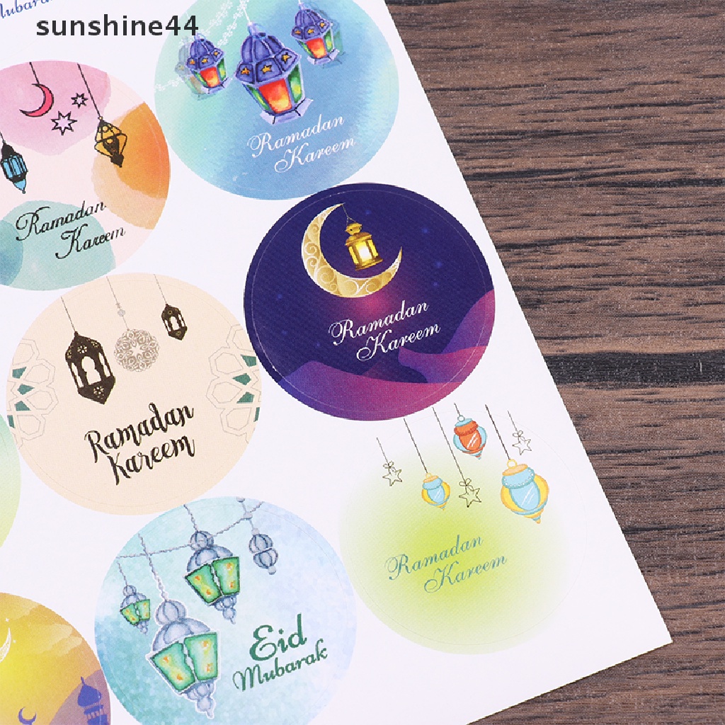 Sunshine 10lembar Dekorasi Ramadhan Eid Mubarak Gift Sticker Stiker Segel Liburan ID