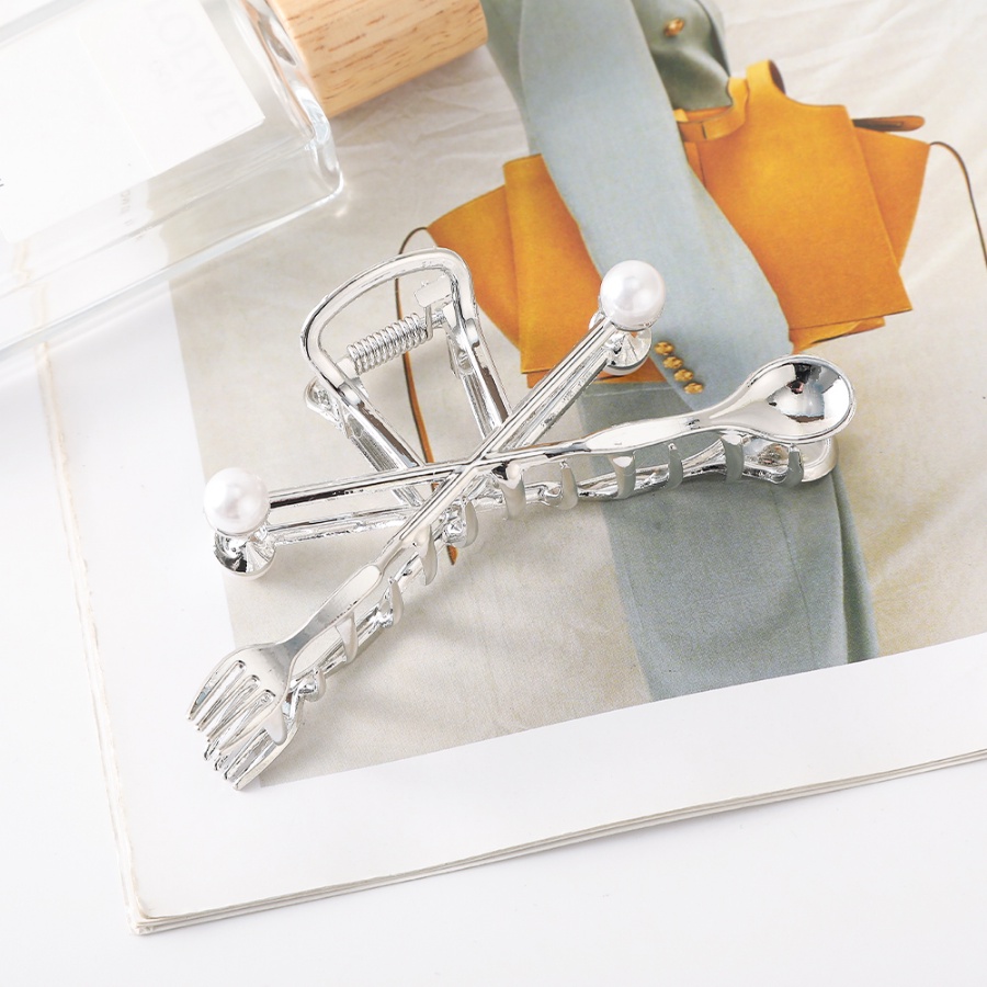 Korea Baru Paduan Mutiara Rambut Klip Kreatif Rambut Cakar Ponytail Holder Woman Hair Accessories