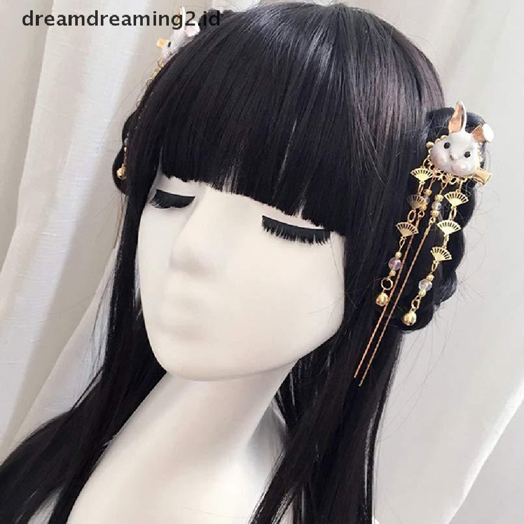 (hot) Hiasan Kepala Rambut Anime Jepang Rubah Kelinci Rumbai Langkah Goyang Jepit Rambut Properti Cosplay//