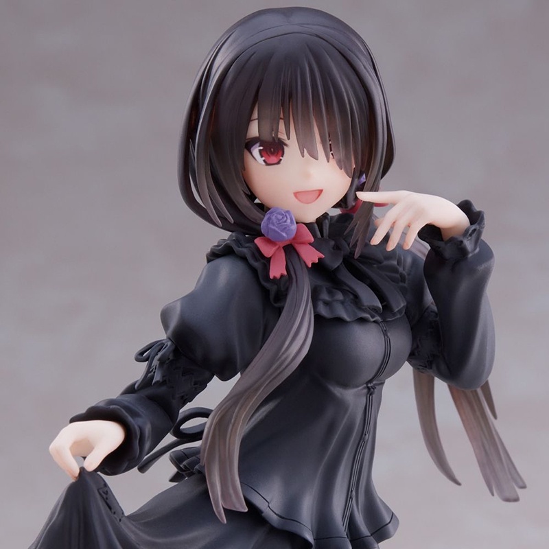 20cm DATE ALIVE IV Anime Figure Kawaii Tokisaki Kurumi Action Figure Gaun Hitam Model Koleksi Gadis Cantik Mainan Boneka