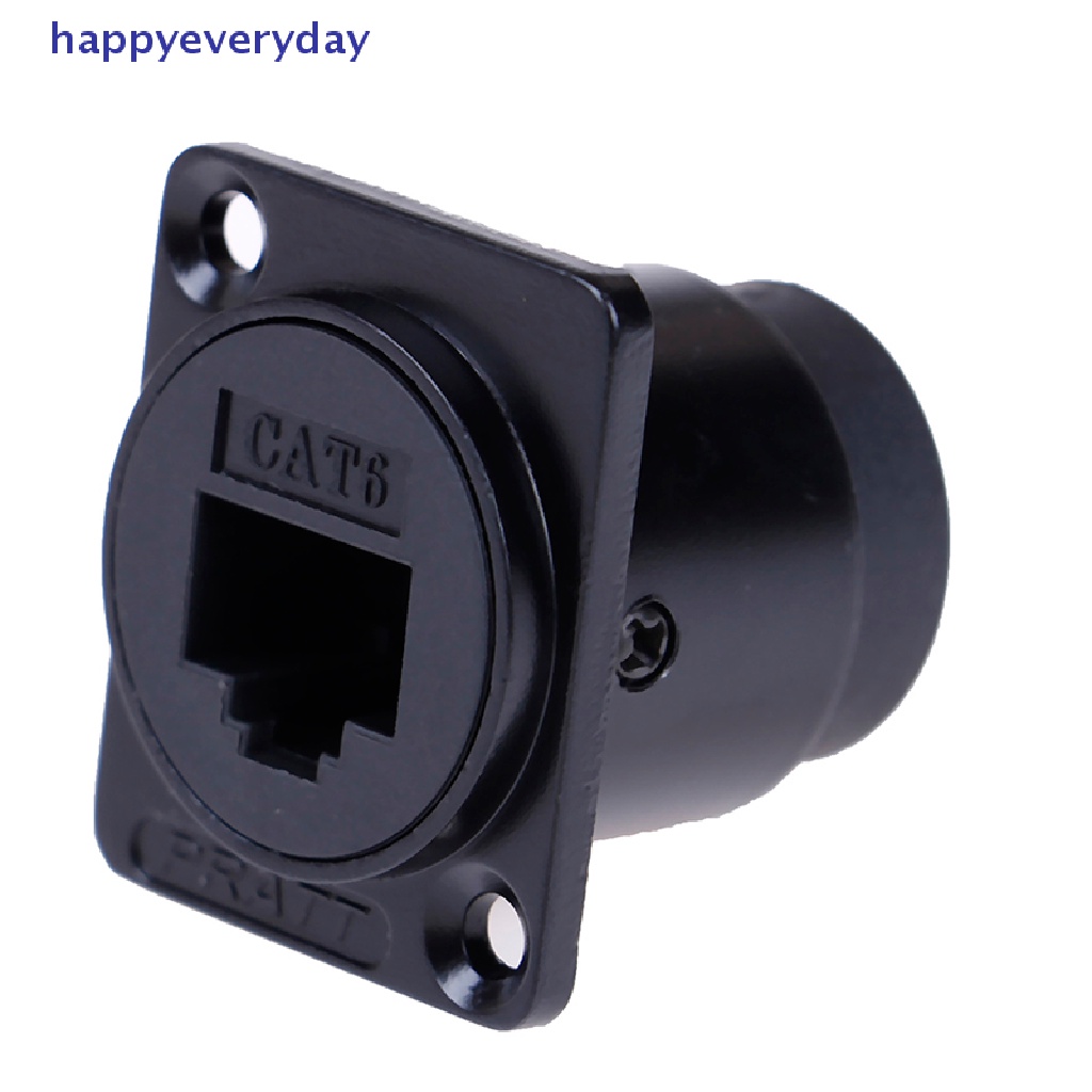 [happy] Rj45 D-type module socket female Konektor Sinyal cat6 panel mount network [ID]