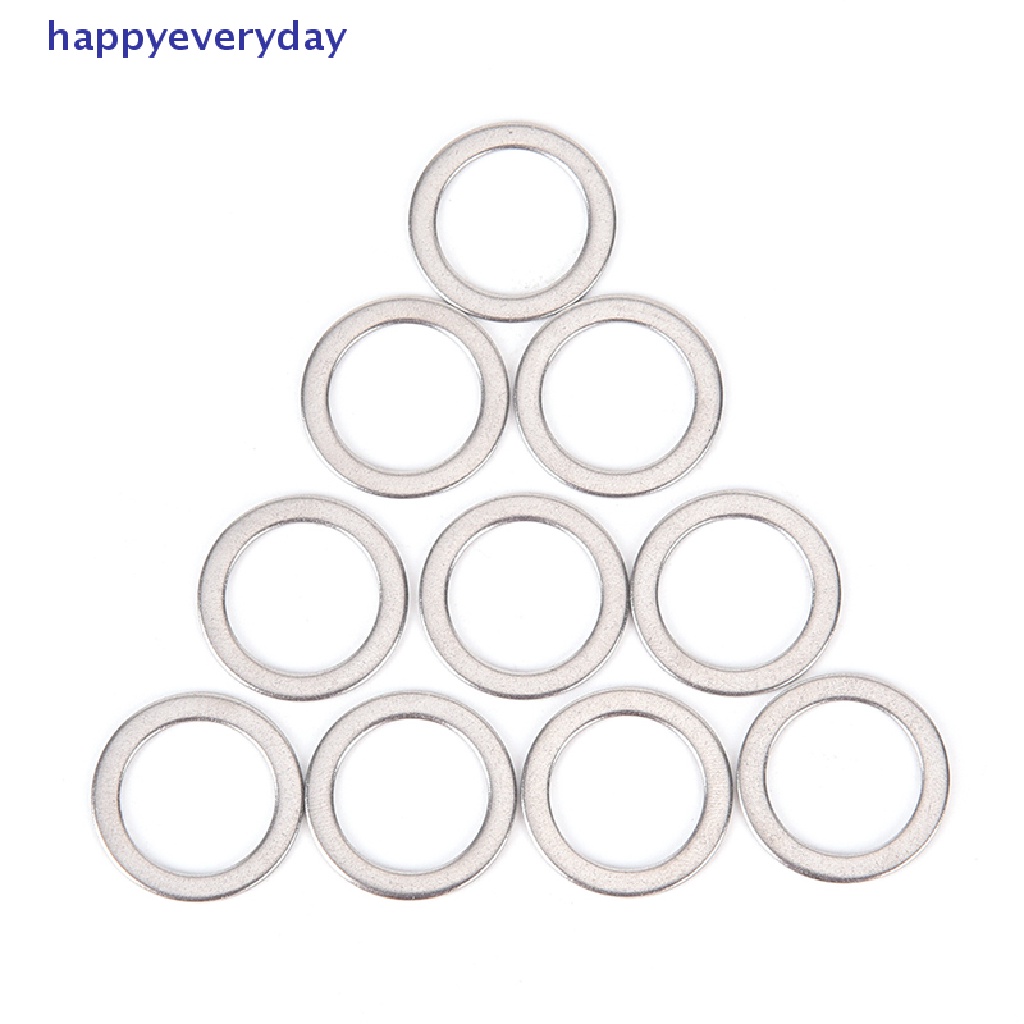 [happy] 10pcs Pedal Sepeda Spacer Engkol Bersepeda Sepeda Stainless Steel Ring Washers [ID]