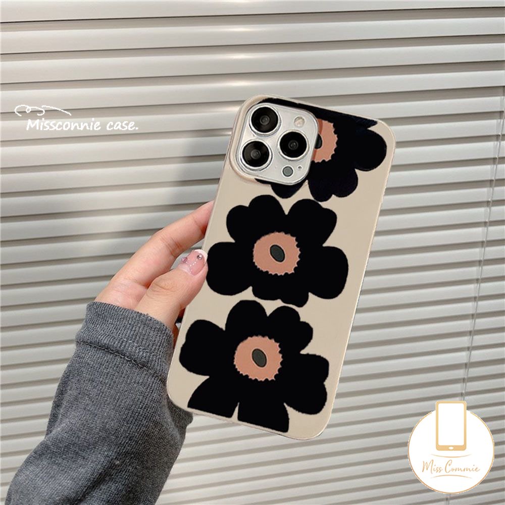 IPHONE Casing Ponsel Bunga Segar Putih Antik Antik Kompatibel Untuk Iphone11 14 13 12 Pro Max 7Plus XR X XS Max7 8 Plus SE 2020 Glossy Halus Shockproof Soft Cover