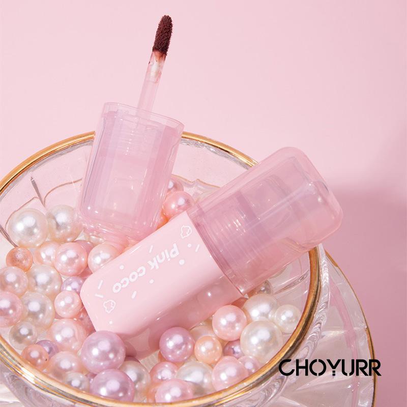 【COD】Pink Coco Lip Tint Lipcream Toot Soft Glossy Mirror Lipstik Ringan Tahan Lama-CH