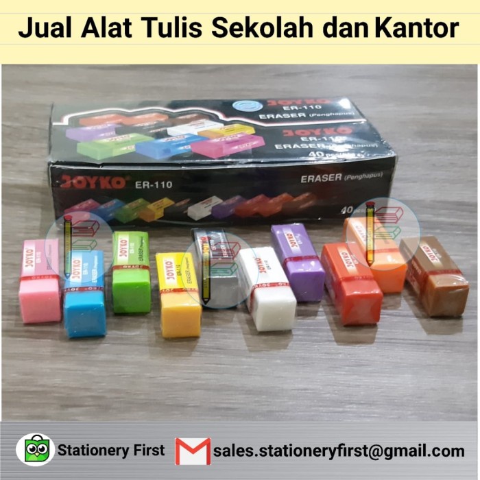 

donna- Eraser Penghapus Joyko ER-110 (10 warna) Kecil terbaru