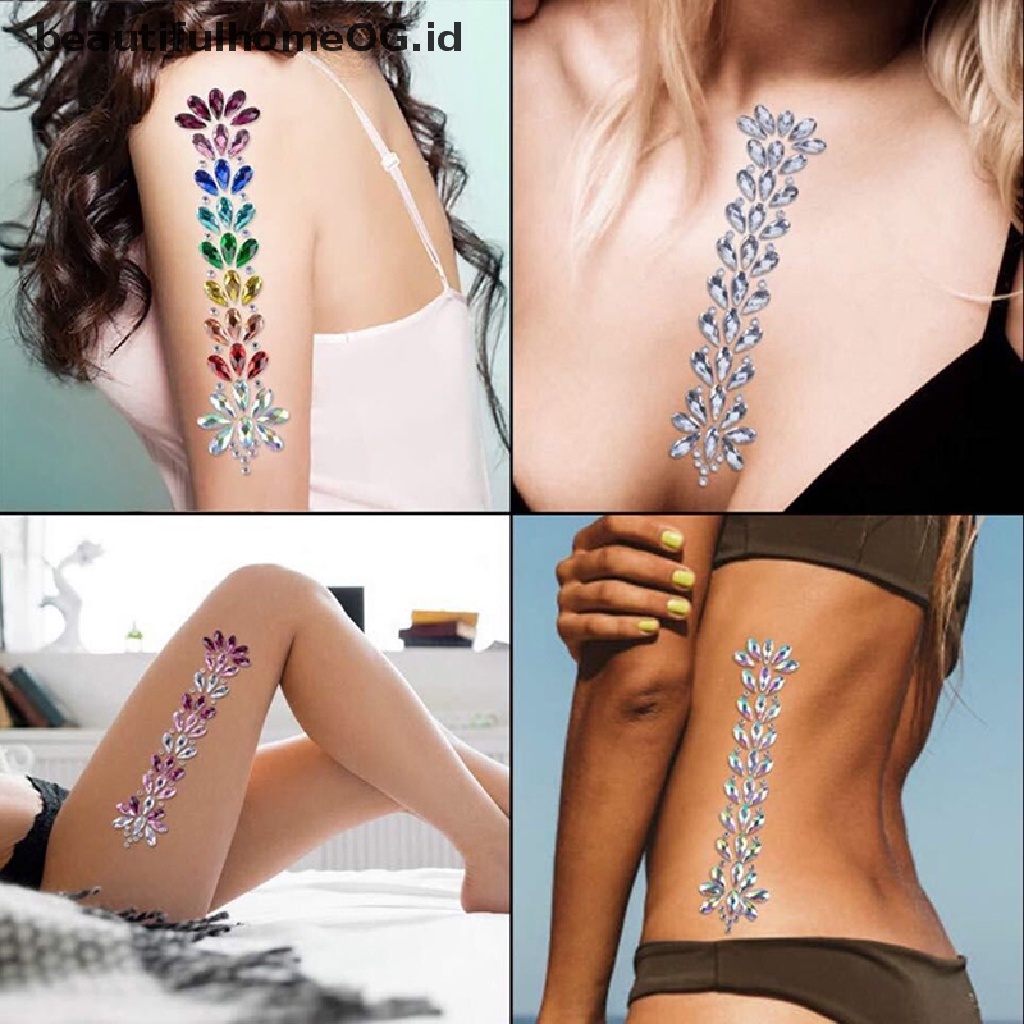 // Lebaran// 3D Crystal Voorhoofd Hoofddeksel Stiker Haar Juwelen Shiny Tijdelijke Tattoo **