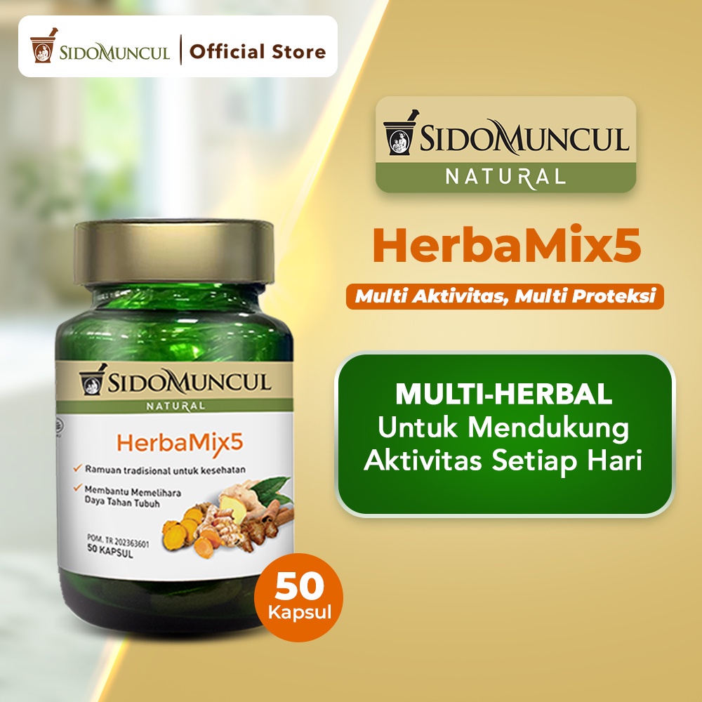 Sido Muncul Natural HerbaMix5 - Ramuan Herbal Alami Daya Tahan Tubuh